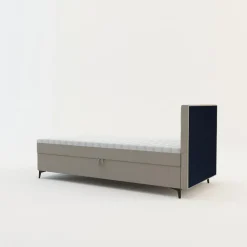 Łóżko kontynentalne beżowe MARY 90x200 cm