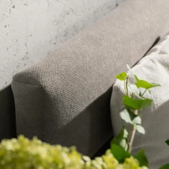 Łóżka Tapicerowane|Łóżka| Łóżko kontynentalne beżowe MARY 160x200 cm