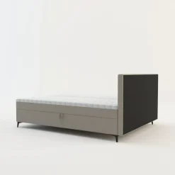 Łóżka Tapicerowane|Łóżka| Łóżko kontynentalne beżowe MARY 160x200 cm