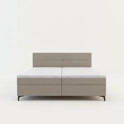 Łóżka Tapicerowane|Łóżka| Łóżko kontynentalne beżowe MARY 180x200 cm