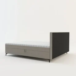 Łóżka Tapicerowane|Łóżka| Łóżko kontynentalne beżowe MARY 180x200 cm