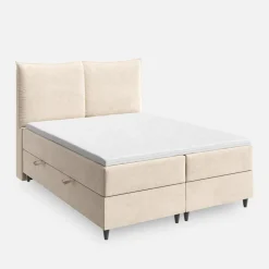 inny Łóżko kontynentalne beżowe ONTARIO 160x200 cm