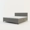 Łóżka Tapicerowane|Łóżka| Łóżko kontynentalne jasnoszare MARY 180x200 cm