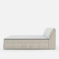 Łóżko kontynentalne kremowe LORENZO HR 160x200 cm