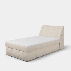 inny Łóżko kontynentalne kremowe LORENZO HR 120x200 cm