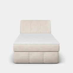 inny Łóżko kontynentalne kremowe LORENZO HR 120x200 cm