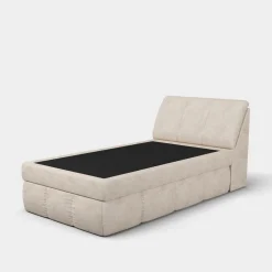 inny Łóżko kontynentalne kremowe LORENZO HR 120x200 cm