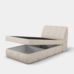 inny Łóżko kontynentalne kremowe LORENZO HR 120x200 cm