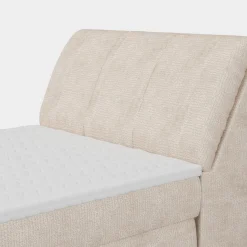 inny Łóżko kontynentalne kremowe LORENZO HR 120x200 cm