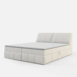 inny Łóżko kontynentalne kremowe LORENZO HR 180x200 cm