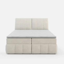 Łóżko kontynentalne kremowe LORENZO HR 140x200 cm