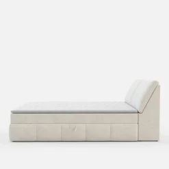 Łóżko kontynentalne kremowe LORENZO HR 140x200 cm