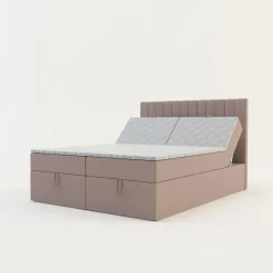 Łóżka Tapicerowane|Łóżka|inny Łóżko kontynentalne różowe LIMAND FUNDAMENTO 160x200 cm