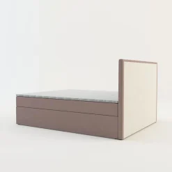 Łóżka Tapicerowane|Łóżka|inny Łóżko kontynentalne różowe LIMAND FUNDAMENTO 160x200 cm