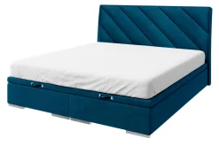 Łóżko kontynentalne szafirowe LEONARDO 180x200 cm