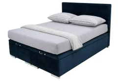 Łóżka| Łóżko kontynentalne 160x200 granatowe FABRIZZIO FULL KP 25