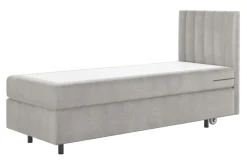 Dzieci inny Łóżko kontynentalne z materacem szare SILLA 80x200 cm