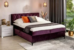 Łóżka Tapicerowane|Łóżka| Łóżko kontynentalne z pojemnikiem MEGAN PU 160x200 cm