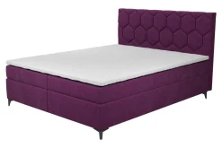 Łóżko kontynentalne z pojemnikiem MEGAN PU 140x200 cm