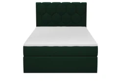 inny Łóżko kontynentalne z pojemnikiem zielone MEGAN PU 120x200 cm