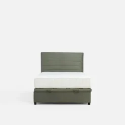 inny Łóżko kontynentalne zielone LAURITA 120x200