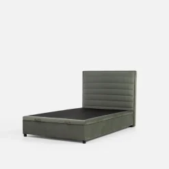 inny Łóżko kontynentalne zielone LAURITA 120x200