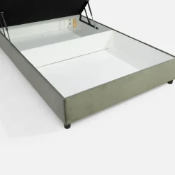 inny Łóżko kontynentalne zielone LAURITA 120x200