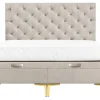 Łóżka Tapicerowane|Łóżka|Instilo Łóżko kremowe DONNA LUX 160 cm