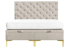 Łóżka Tapicerowane|Łóżka|Instilo Łóżko kremowe DONNA LUX 160 cm