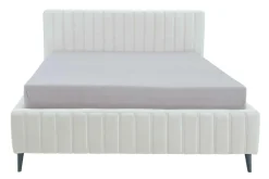 Werdomo Łóżko kremowe ze stelażem MAGGIE FULL 160x200 cm