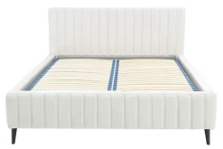 Werdomo Łóżko kremowe ze stelażem MAGGIE FULL 160x200 cm