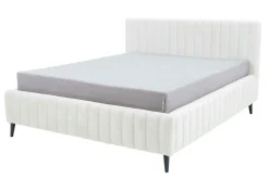 Werdomo Łóżko kremowe ze stelażem MAGGIE FULL 160x200 cm