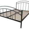 Łóżko metalowe ze stelażem czarne KLIWIA 180x200 cm