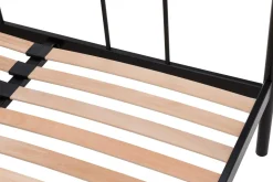 Łóżko metalowe ze stelażem czarne KLIWIA 180x200 cm