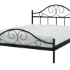 Łóżko metalowe ze stelażem czarne ANTIC 180x200 cm