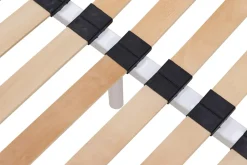 Łóżko metalowe ze stelażem czarne TADEUSZ 160x200 cm