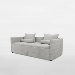 Łóżka|Łóżka Dziecięce|inny Łóżko młodzieżowe z szufladą jasnoszare LOLO 90x200 cm