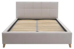 Łóżko pikowane beżowe VELVA FULL 160x220 cm