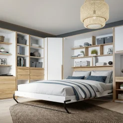 Łóżka|FORTE Łóżko składane z regałem S-ROOM 160x200 cm
