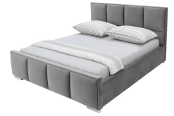 Łóżko szare FABRIZZIO SQUERE P 160x200 cm