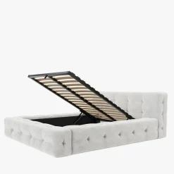 Łóżka Tapicerowane|Łóżka|inny Łóżko tapicerowane beżowe ANNA 140x200 cm