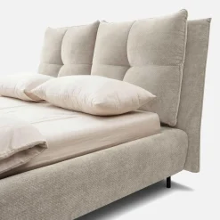 Instilo Łóżko tapicerowane beżowe AURA 160x200 cm