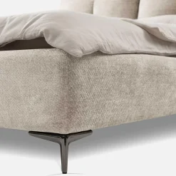 Instilo Łóżko tapicerowane beżowe AURA 160x200 cm