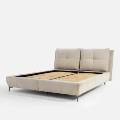 Łóżka Tapicerowane|Łóżka|Instilo Łóżko tapicerowane beżowe AURA 180x200 cm