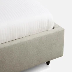 inny Łóżko tapicerowane beżowe LAURA ALTO 140x200 cm