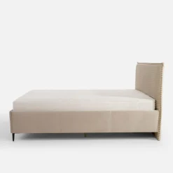 inny Łóżko tapicerowane beżowe LIVA FULL 140x200 cm