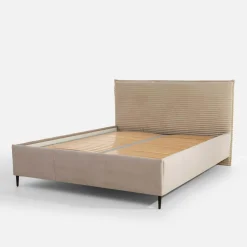 inny Łóżko tapicerowane beżowe LIVA FULL 160x200 cm