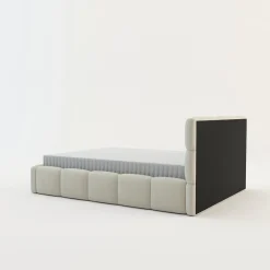 Łóżka Tapicerowane|Łóżka| Łóżko tapicerowane boucle kremowe CELINE 140x200 cm