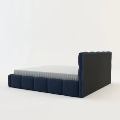 Łóżko tapicerowane boucle niebieskie CELINE 180x200 cm