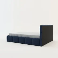 Łóżka Tapicerowane|Łóżka| Łóżko tapicerowane boucle niebieskie CELINE 140x200 cm